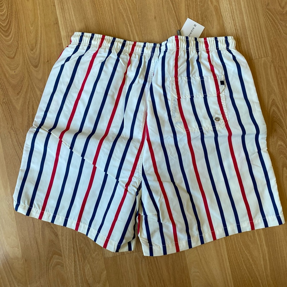 NWT Solid and Striped Classic Swim Trunks - Picture 4 of 4